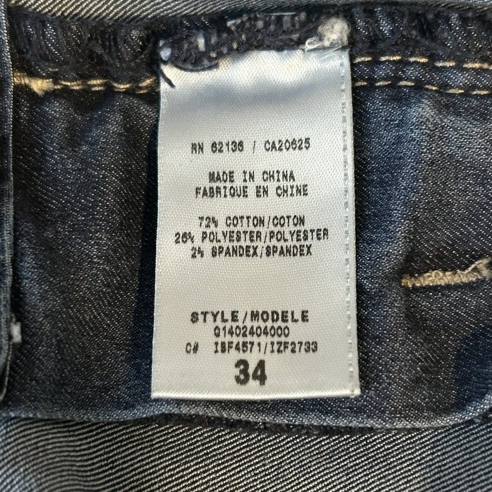 Guess Jeans Womens 34 Straight Y2K Denim Mid Rise Embroidered Pocket Retro Ankle - Picture 8 of 9